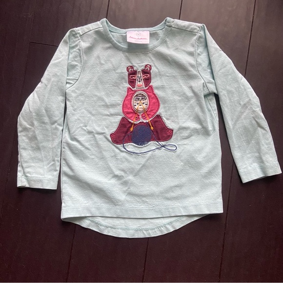 Hanna Andersson Other - Hanna Andersson long sleeve light blue knitting bear size 90 / 3T EUC